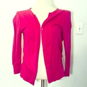 LOFT bright pink cardigan Size S small